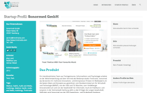 Sonormed GmbH mit Tinnitracks im Hamburg Startups Monitor