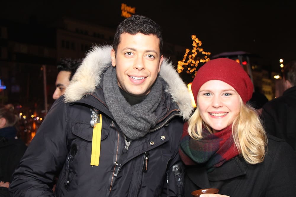 Das Gründerteam: Fiona und Max auf dem Hamburg Startups Mixer - beide sind froh in Hamburg gegründet zu haben.