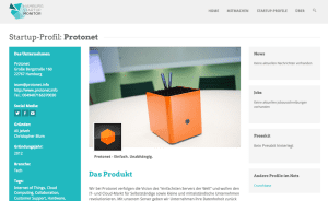 Protonet im Hamburg Startup Monitor