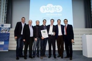 Yoints - Die Gewinner der Kategorie "Beste App" freuen sich über das Preisgeld in Höhe von 10.000 € Foto: Ulrich Perrey