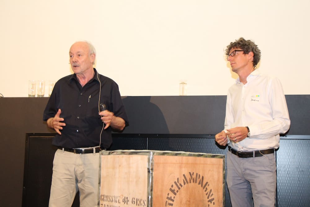 Die erste Ausgabe des LaborX, die in Hamburg stattfand. Mit Prof. Faltin und Dr. Jan Evers (r.)