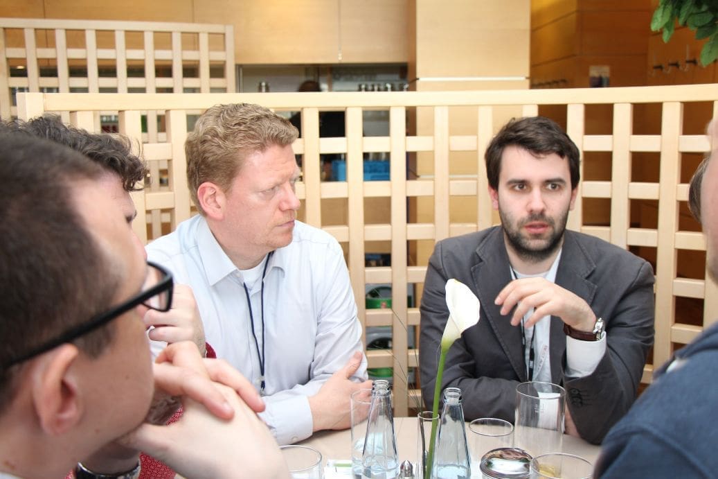 Falk Hedemann und Andreas Kitzing (Sponsoo) beim Presselunch