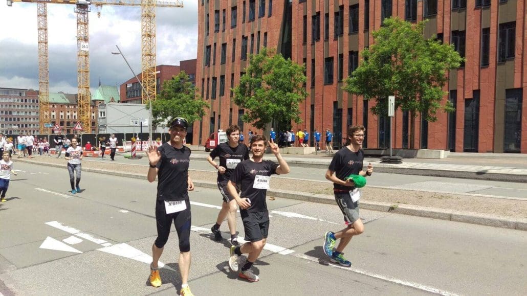 Sportlich unterwegs – shipcloud beim diesjährigen HSH Nordbank Run.