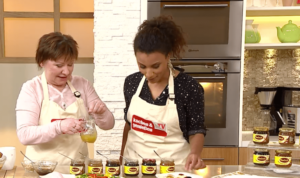 Die Malzit Gründerin Steffi Tomljanovic bei "kochen &amp; genießen TV".
