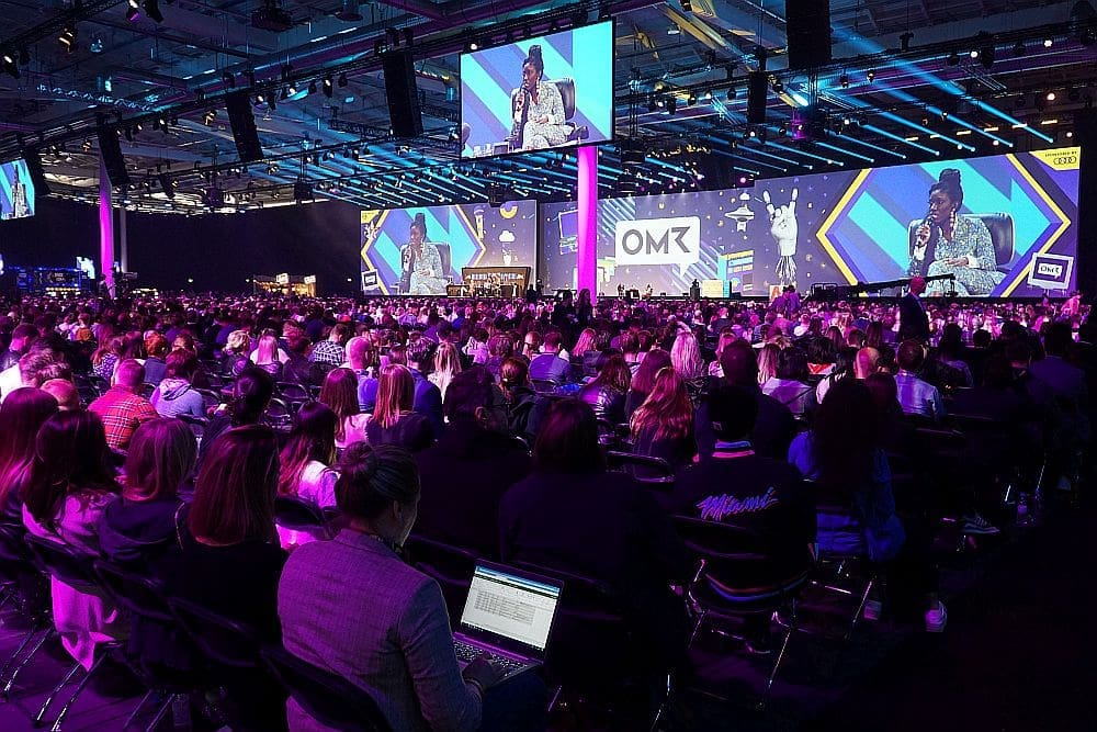 Das OMR Festival in der Hamburg Messe ist ein gigantisches Spektakel.