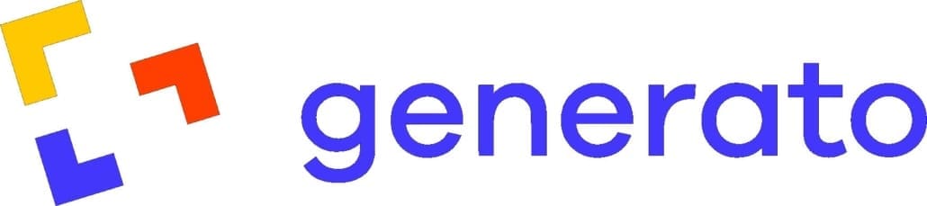 Das Logo von Generato spielt grafisch mit dem Konzept der sich ergänzenden Bausteine.