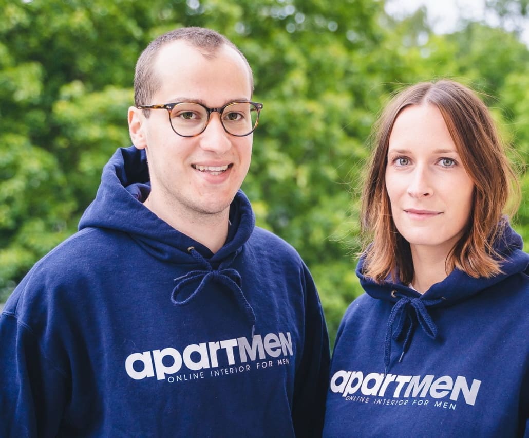 Neu im Hamburg Startups Club: Das Gründerpaar von apartmen, Marc Bartscht und Louisa Verch (Foto: apartmen)