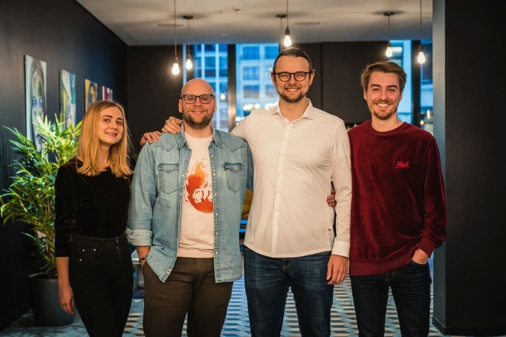 NCA Batch 7: Das Team von LeadEvents mit den Gründern Rene Sulski und Edgar Dyck in der Mitte.