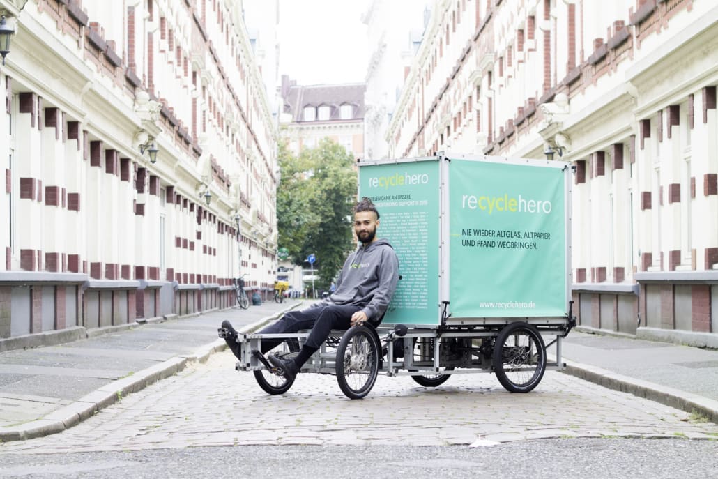 Abgeholt werden Wertstoffe mit speziellen E-Lasenrädern (Foto: Sabrina Raap)