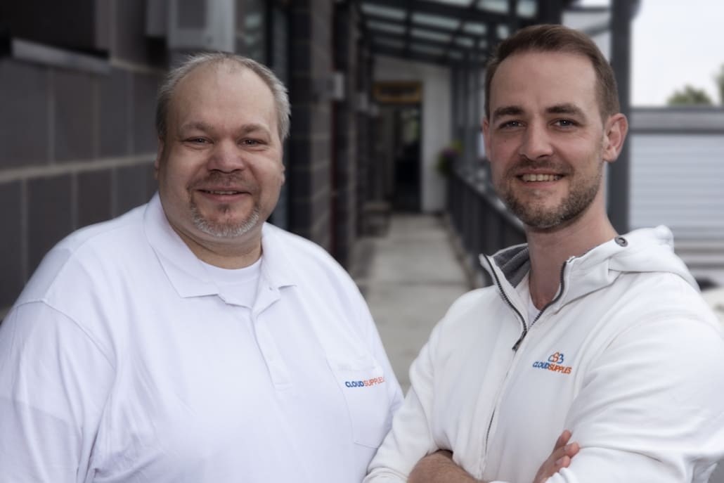 Thomas Müller und Olaf Schaefers, die Gründer von CLOUDSUPPLIES