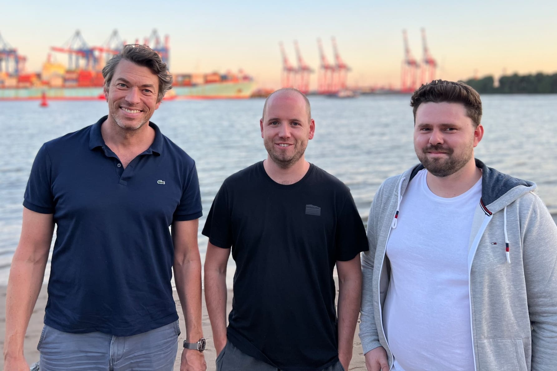 Marc Hoffmann, Dr. Christian Drerup und Florian Beck-Klaus vom Gründungsteam doctorderma