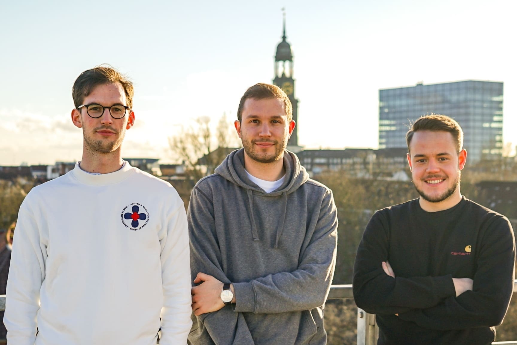Valentin Kremer (COO und Geschäftsführer), Moritz Helbich (CEO und Geschäftsführer) und Jonas Nörtemann (CTO) von Kickdown.