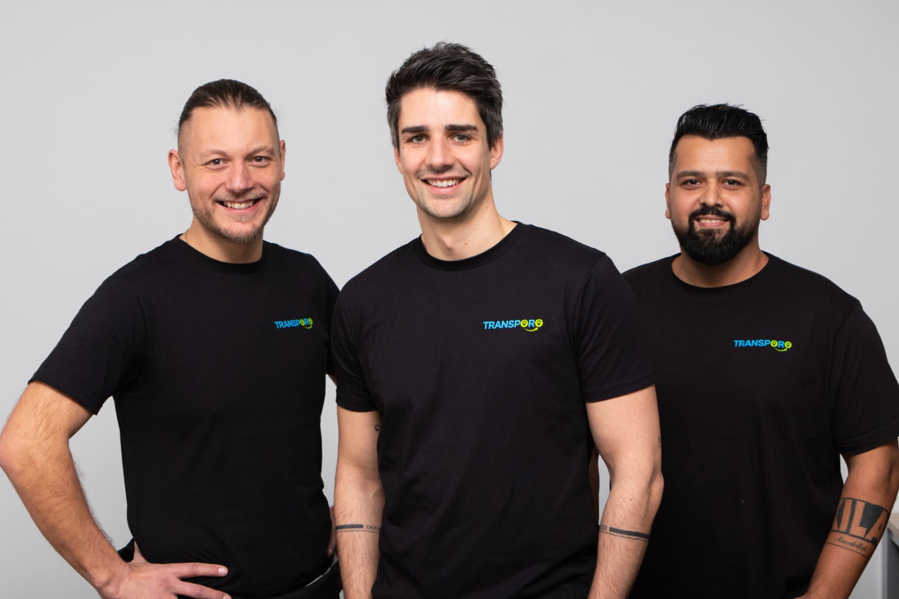 Giovanni Kunstmann, Florian Krahmer und Sohrab Nouri, die Gründer von Transporo