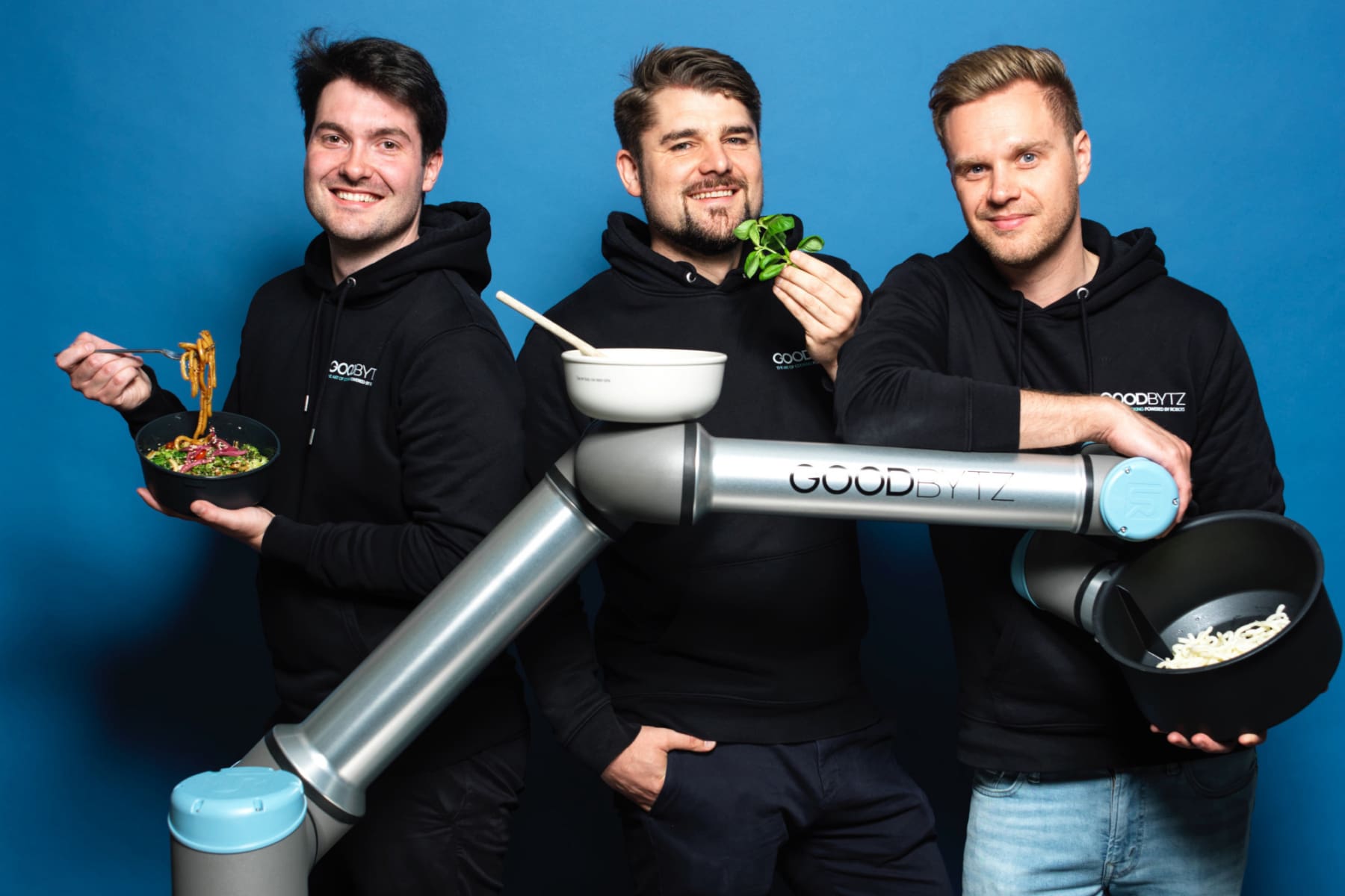 Die GoodBytz-Gründer Kevin Deutmarg, Philipp von Stürmer und Dr. Hendrik Susemihl wollen mit ihrer Technologie gesunde Ernährung für alle leichter zugänglich machen.