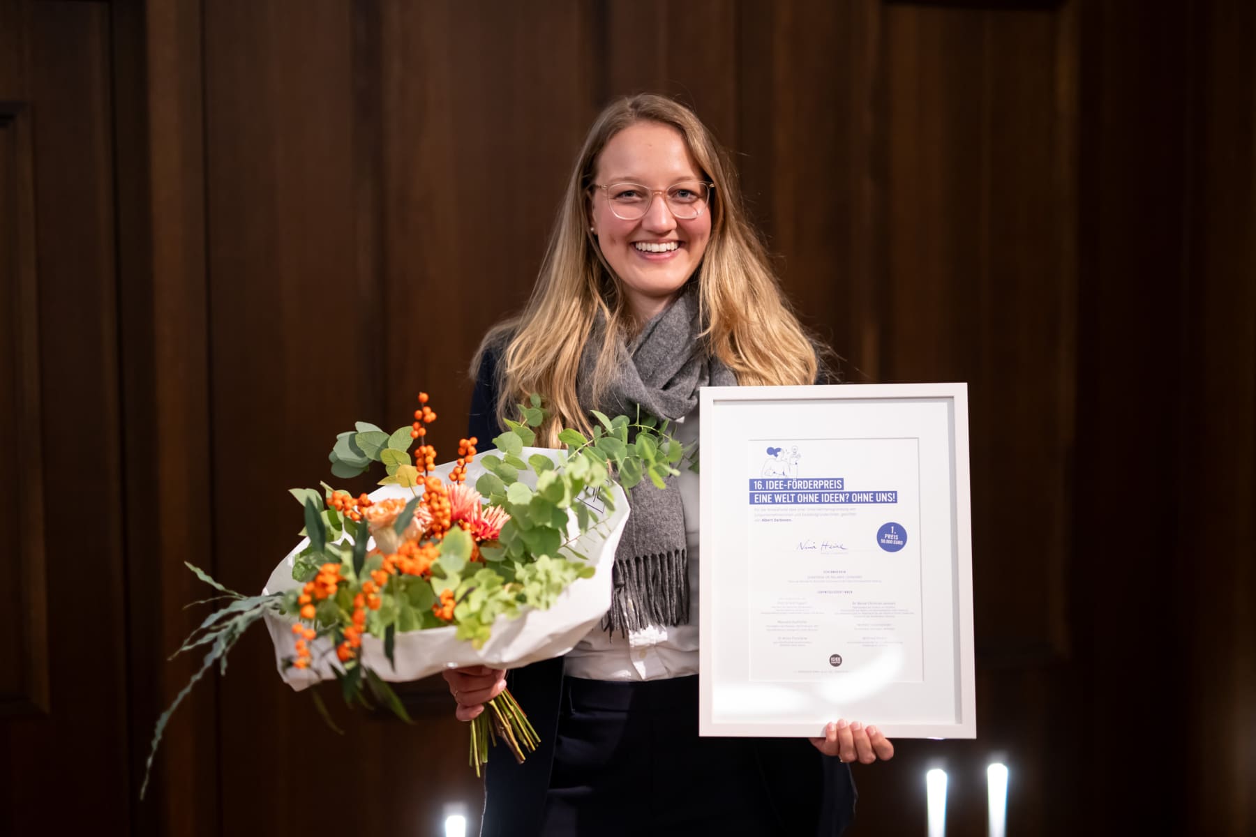 Nina Heine von Shit2Power, Gewinnerin des IDEE-Förderpreises 2023. (Foto: Daniel Reinhardt)