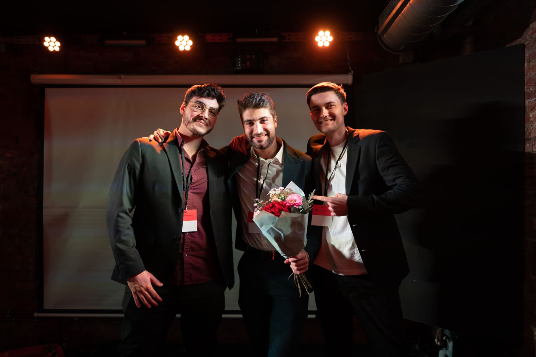 Kevin Cerncic, Sean Mc Fadden und Henrik Naujoks von Ontoworks bei Music Worx 2023