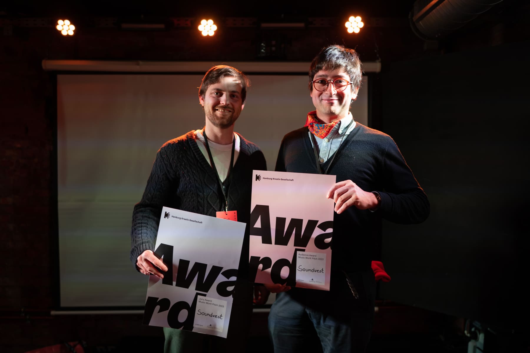 Philipp Klotz und Diego Maldonado Rosas von Soundvest bei Music Worx 2023