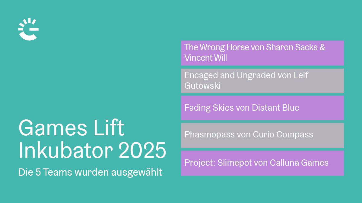 Teilnehmerliste Games Lift Inkubator 2025