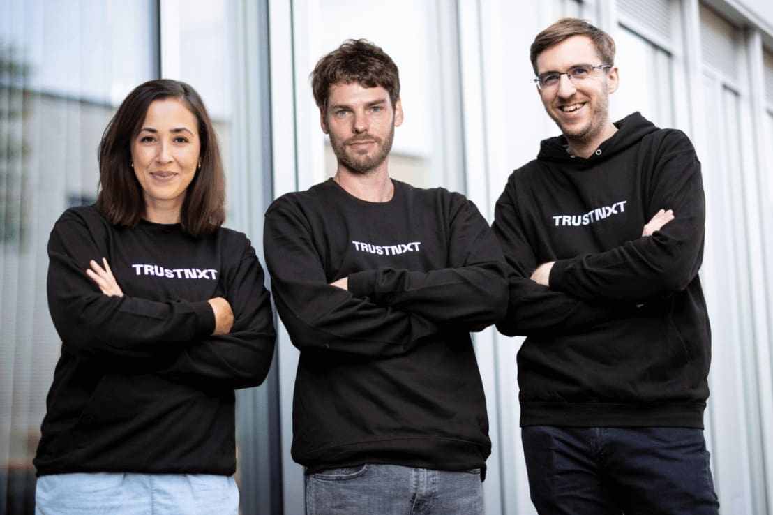 Das Gründungstrio von TrustNXT: Ariane Scheer-Danielsson, Sebastian Adank und Andreas Reich