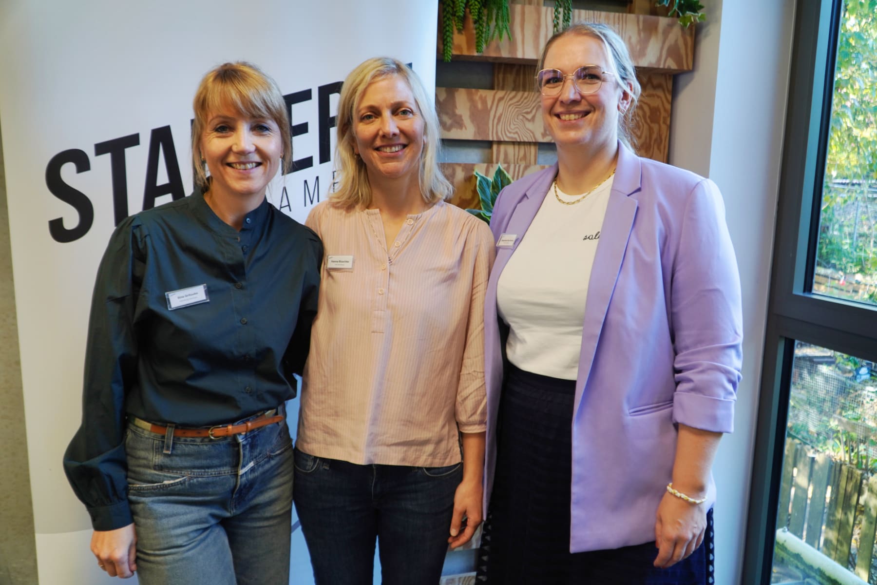 Sina Gritzuhn (Gründerin Hamburg Startups) mit Dr. Hanna Blaschke  (IPC) und Stephanie Barrientos (IKS)