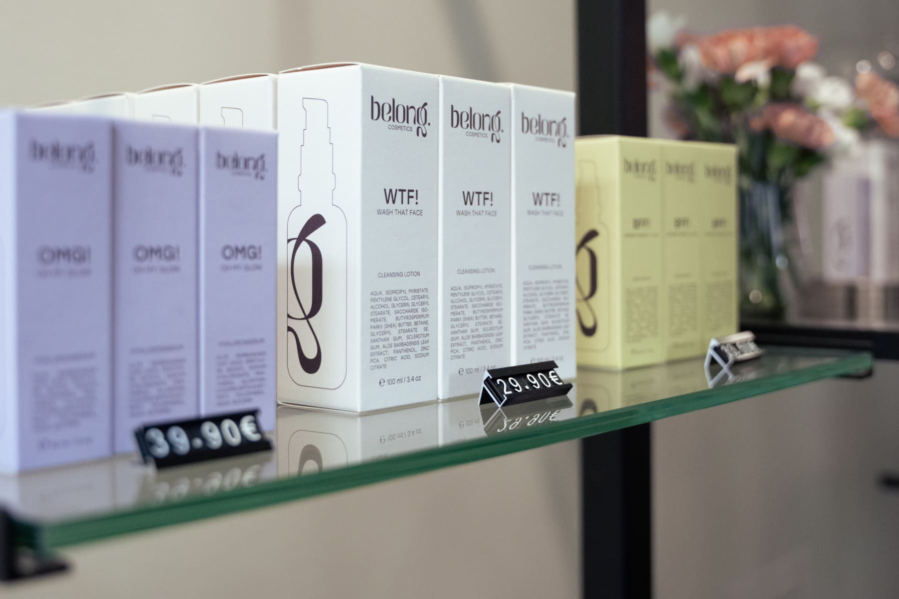 Momentan hat belong.cosmetics drei Hautpflegeprodukte im Sortiment.
