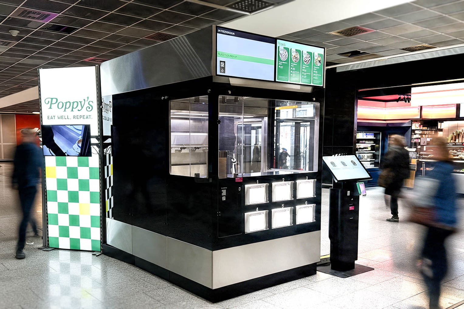 Poppy's, das neue autonome Küche von goodBytz am Frankfuter Flufhafen